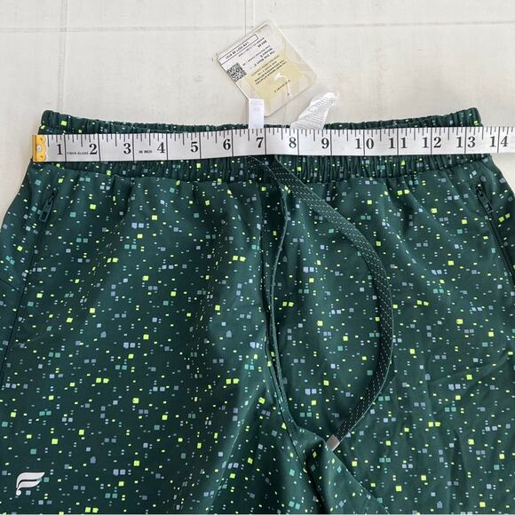 New FABLETICS The One Short 3" Athletic Shorts Women's Deep Sea Green Confetti - Picture 4 of 8